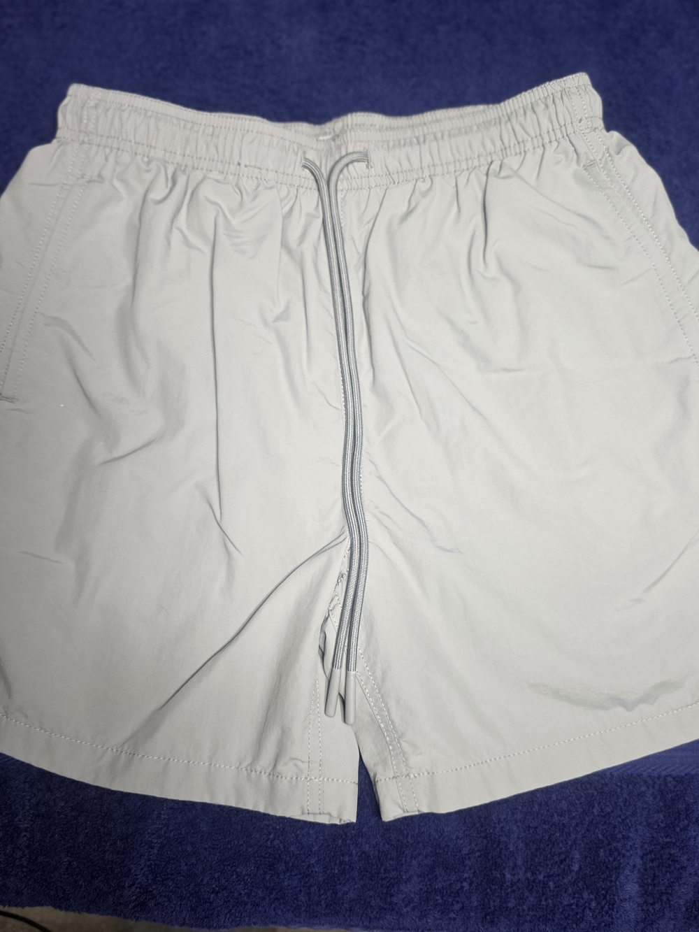 Men's Standard Cloth Urban Outfitters Light Gray Quick-Dry Swim Trunks